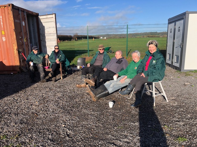 Resting after digging hedgeline around hub